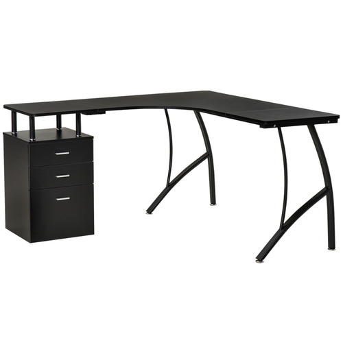 Shaped corner computer desk - l,