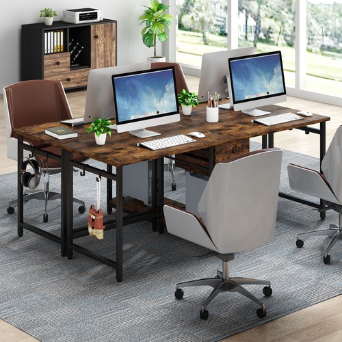Tribesigns double desk - double, desk,