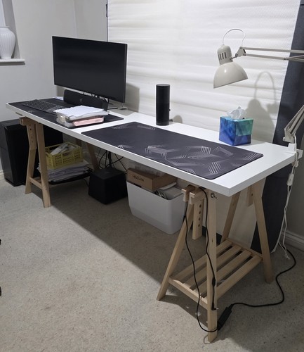 White big desk - white,