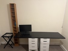 Large Black Office Desk with