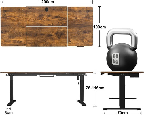 200x100cm electric standing - 200x100cm,