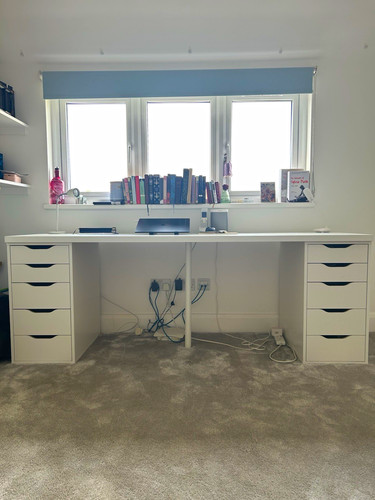 Ikea white mdf - computer, desk