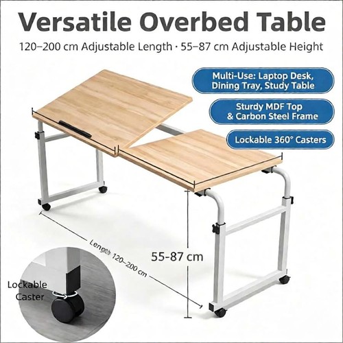 Medical overbed bedside table - overbed,