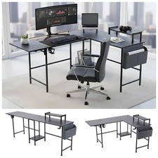 2-in-1 L Shaped Gaming PC Desk