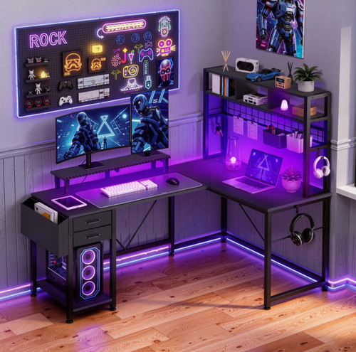 Shaped gaming desk - l-shaped,