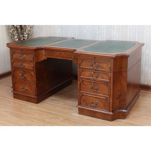 Walnut executive desk with - desk,