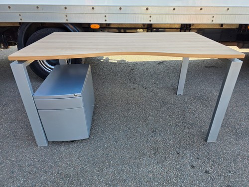 Double wave office desk - double,