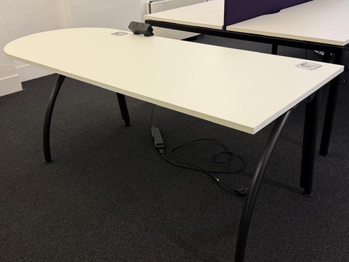 End white office desk - office,