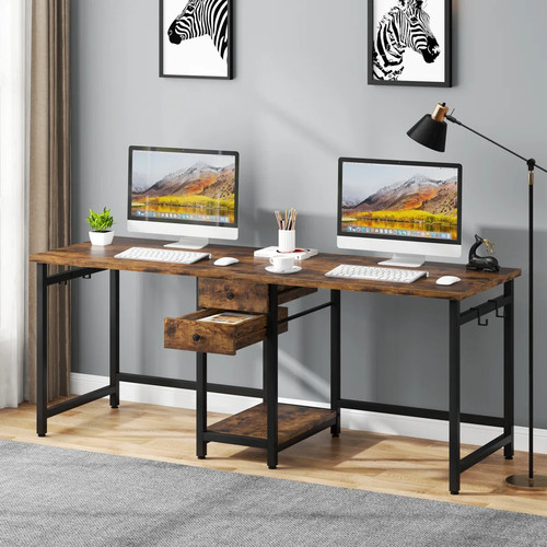 Person rustic office desk - 2,