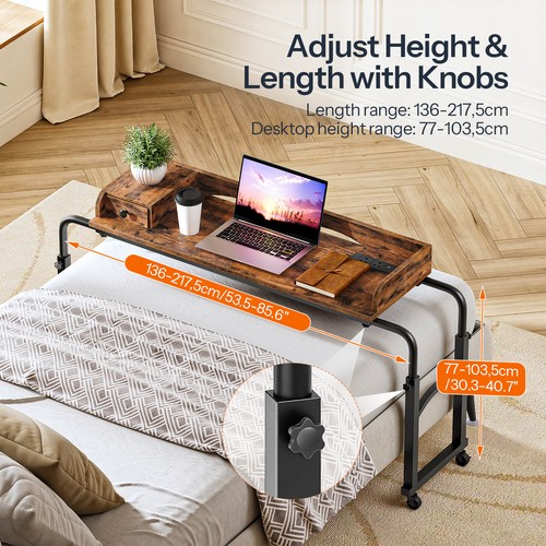 Hoobro overbed table with - overbed,